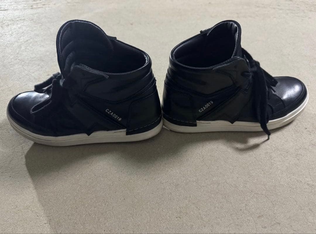 Rick Owens 似cinzia araia 黒レザースニーカー ハイカット