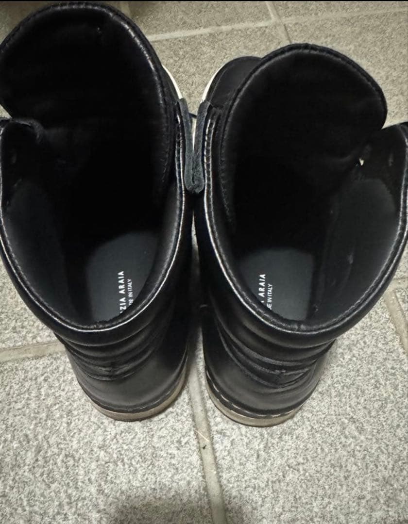 Rick Owens 似cinzia araia 黒レザースニーカー ハイカット