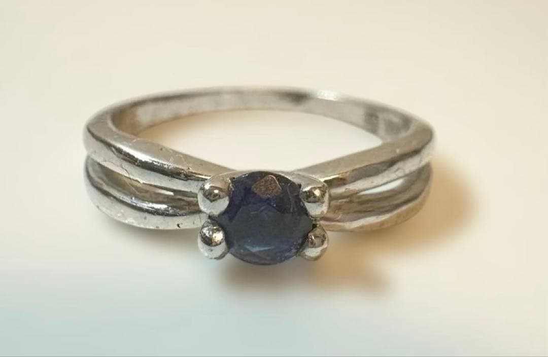 K10（10金）ゴールド リング ブルーストーン 約15号