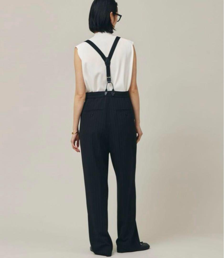 5/30まで　カレンソロジー　サスペンダーパンツ　ストライプ