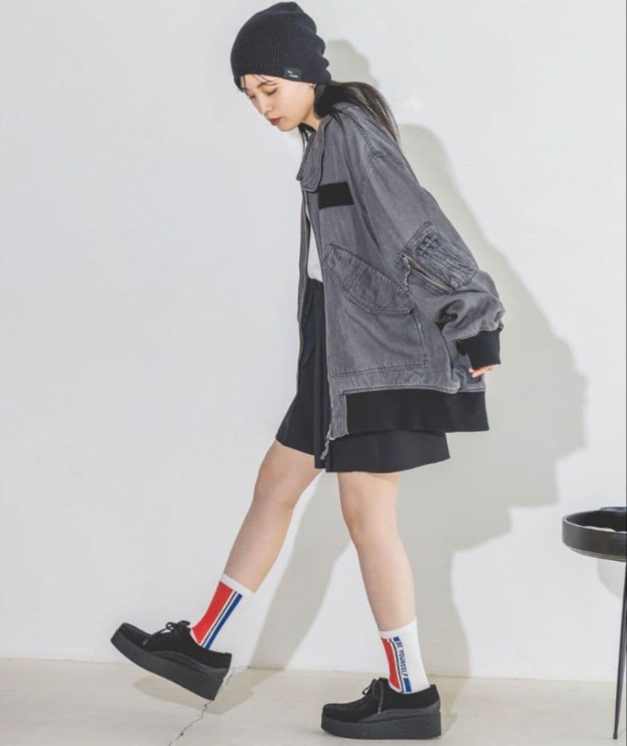 【新品、未使用、タグ付き】JEANASIS リバーシブルフライトジャケット