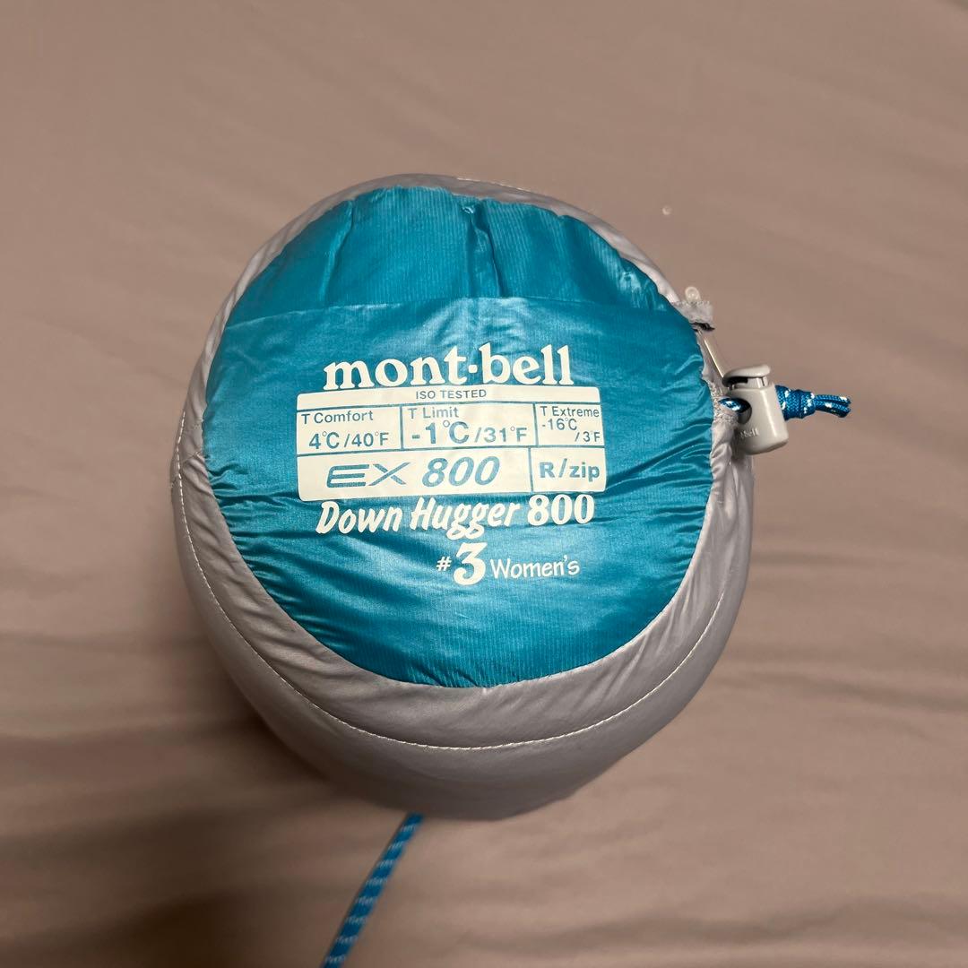 美品　モンベル ダウンハガーEX800 #3 女性　レディース　寝袋　シュラフ