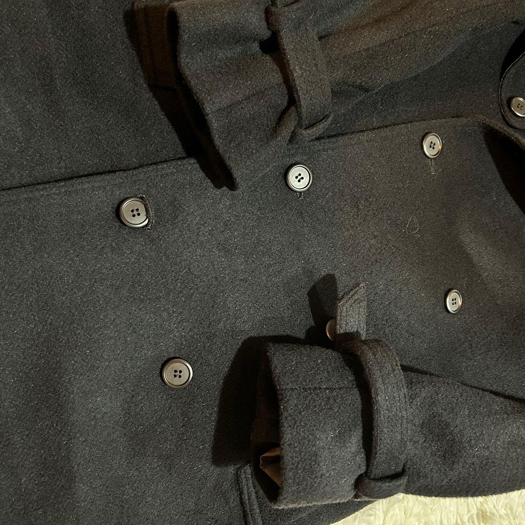 上野屋 uenoya アンゴラ混 ウール ロングコート ダブルブレスト