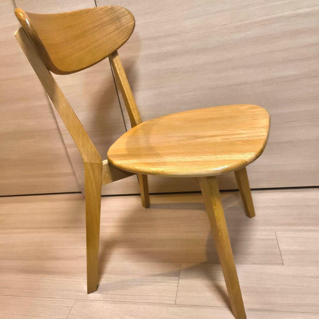 ダイニングチェア　大川家具　　オーク無垢　ウッドチェア