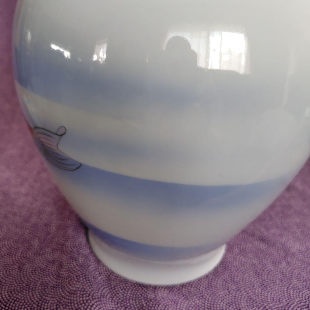 【未使用】深川製磁☆オールド深川☆錦鯉絵☆花瓶☆宮内庁御用達☆美術有田焼☆木箱付