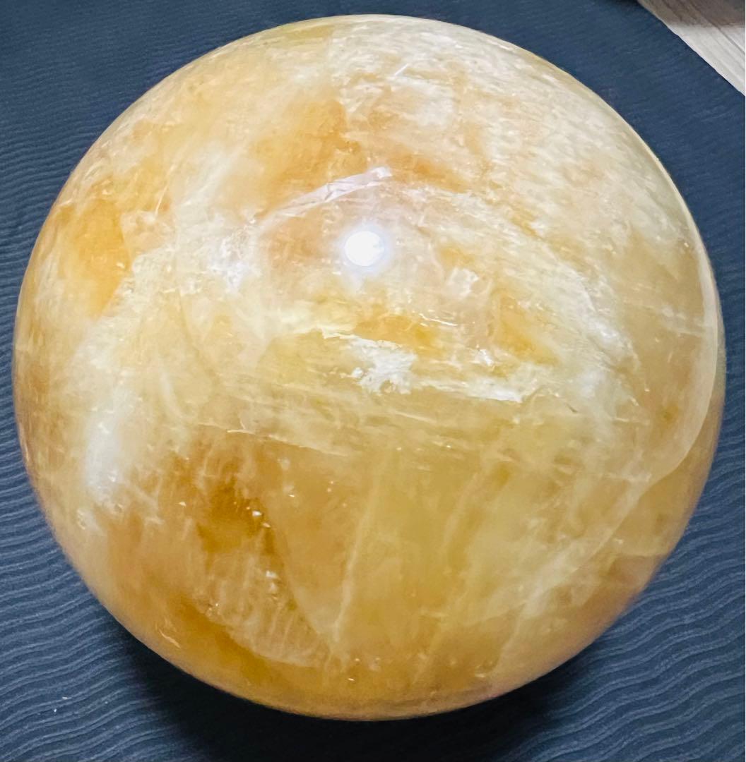 【絶品】3Kgカルサイト丸玉 130mm