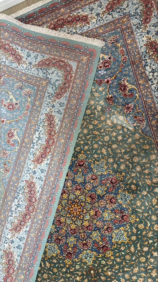 ペルシャ絨毯　クムシルク100%　ザエリ工房　189万円