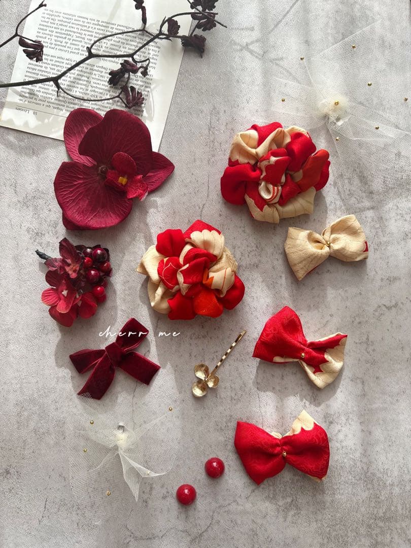 Ⓜ*︎様 七五三　七五三髪飾り　ヘッドドレス　着物髪飾り　リメイク髪飾り　055