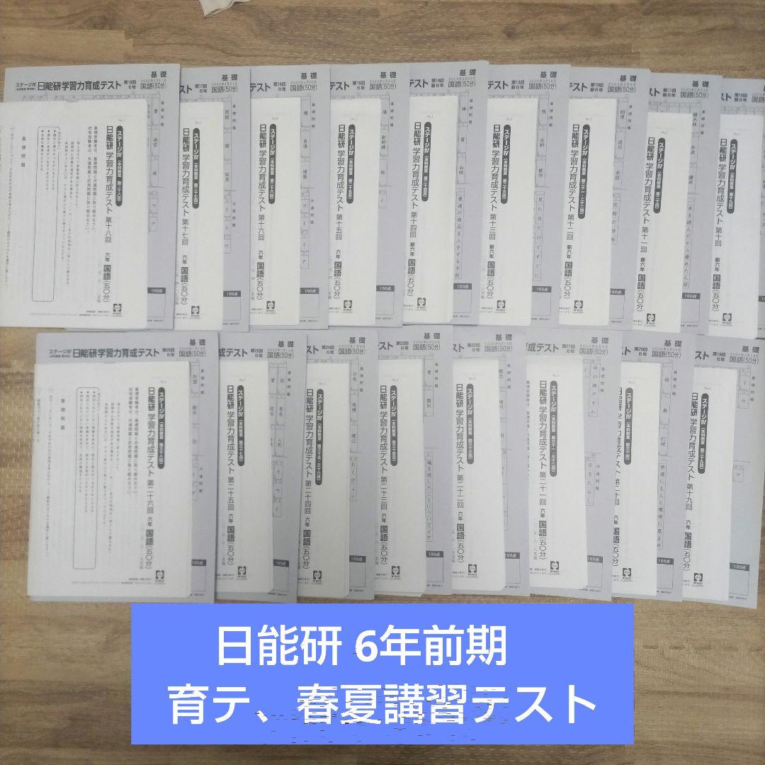 【最新版】日能研6年前期 育成テスト-春期講習-夏期講習フルセット