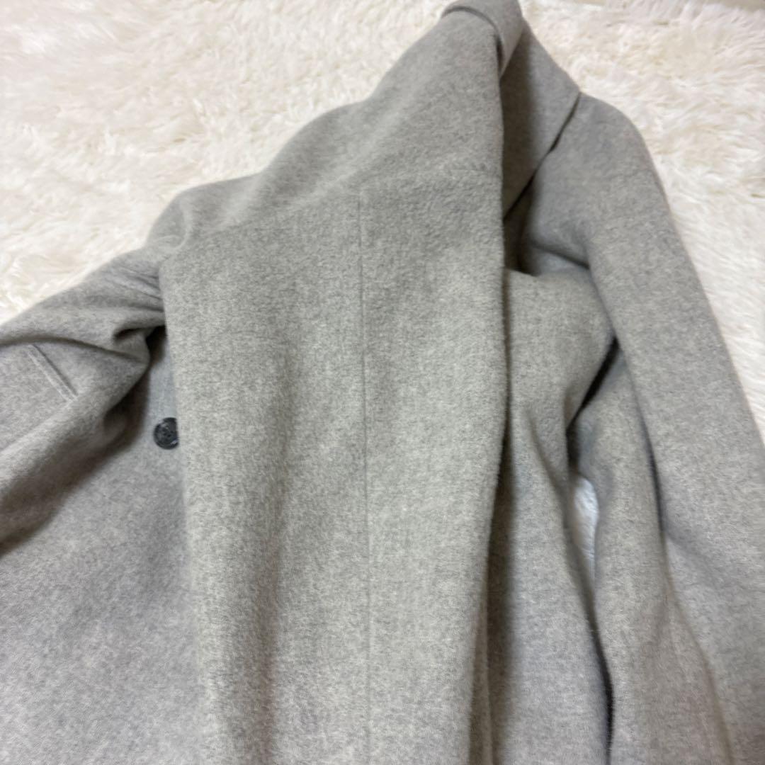 スローブイエナ ウール カシミア混 ガウンコート 女優襟 ベルト付き
