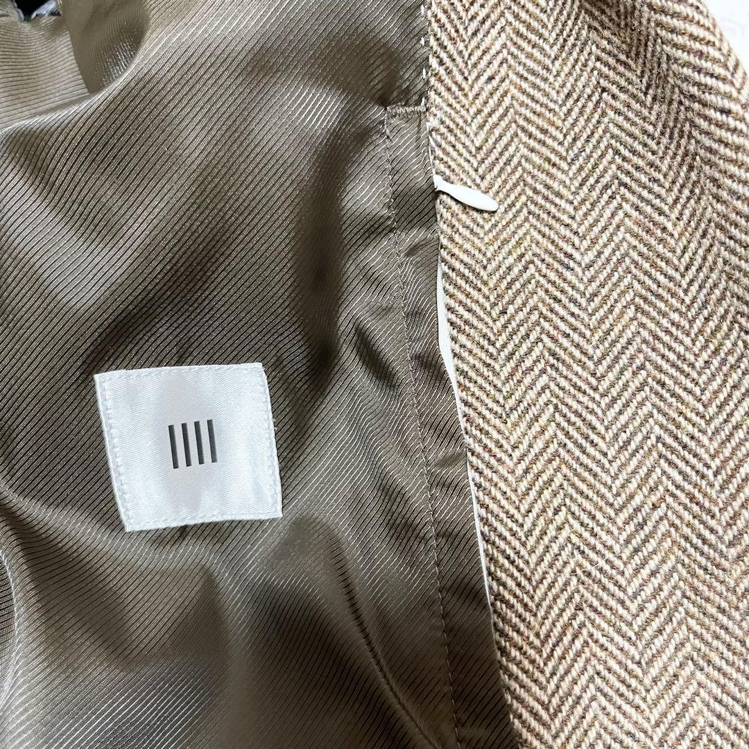 美品 SUIT SELECT チェスター ヘリンボーン LL ウール コート