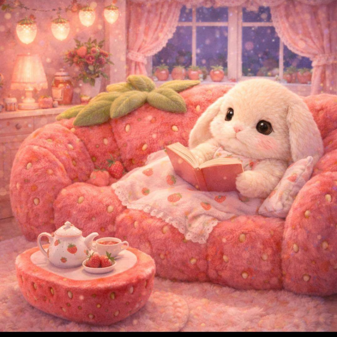 可愛いうさぎパネル生地　ハンドメイド