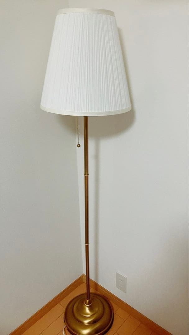【新年SALE】IKEA オースティード　フロアランプ真ちゅうホワイト155cm