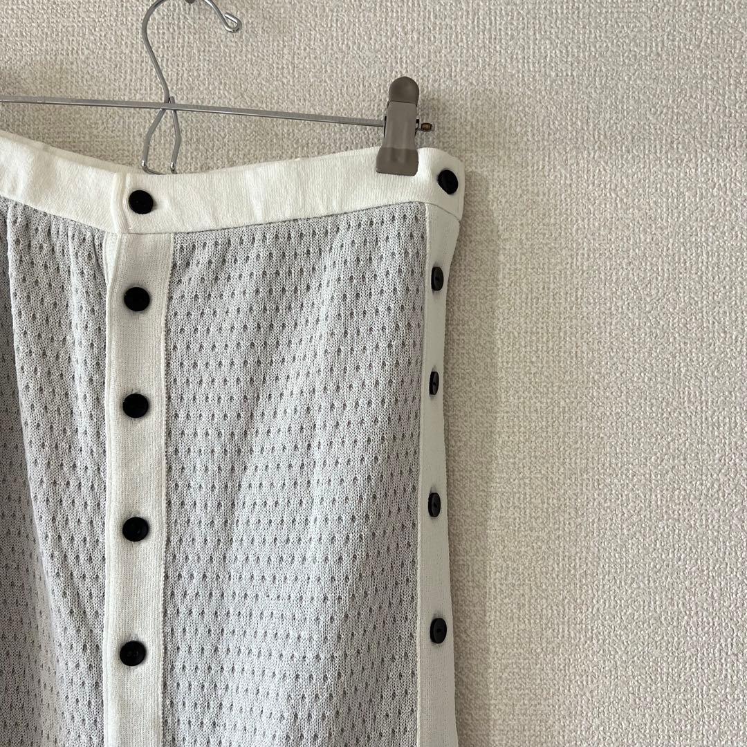 スカート MURRAL Jewel knit skirt (White)