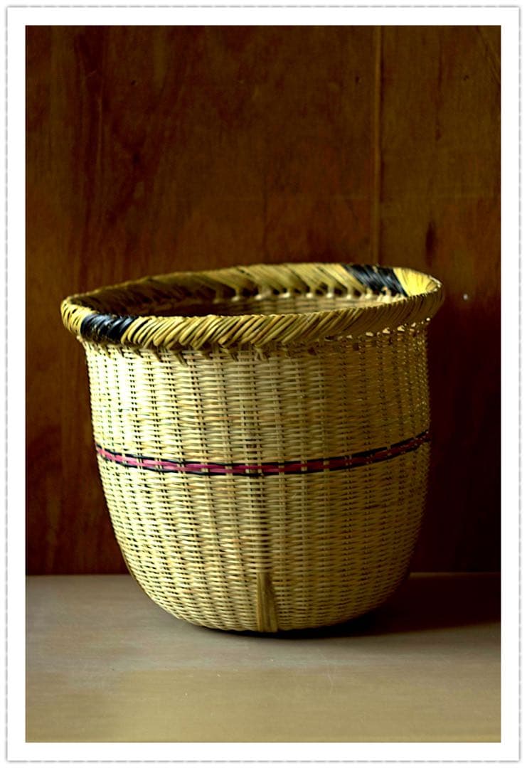 鳥越竹細工 竹籠 鈴竹 岩手 天然木 手作り 古民具 昭和レトロ インテリア