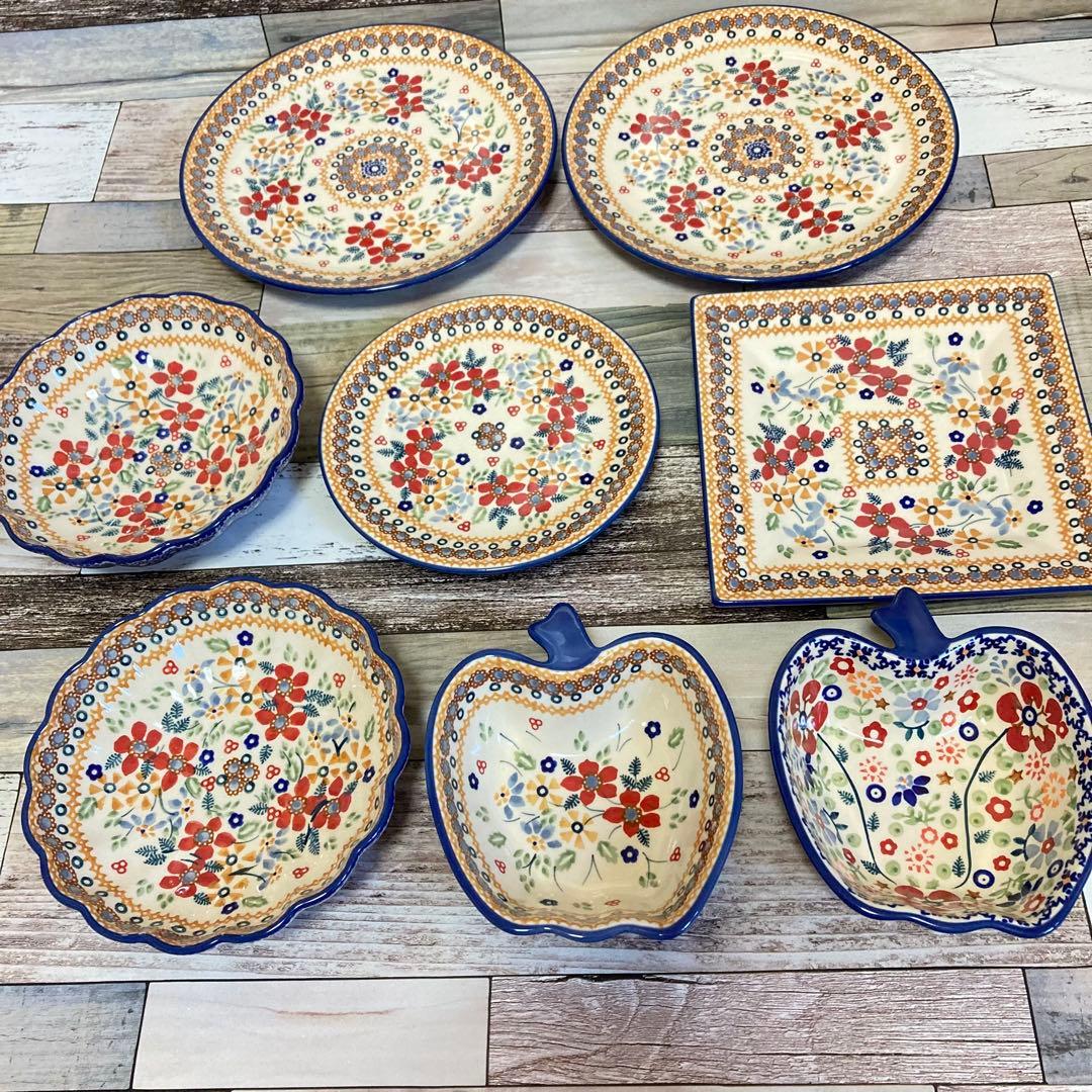 ポーリッシュポタリー　ポーランド食器　まとめ売り　8点セット