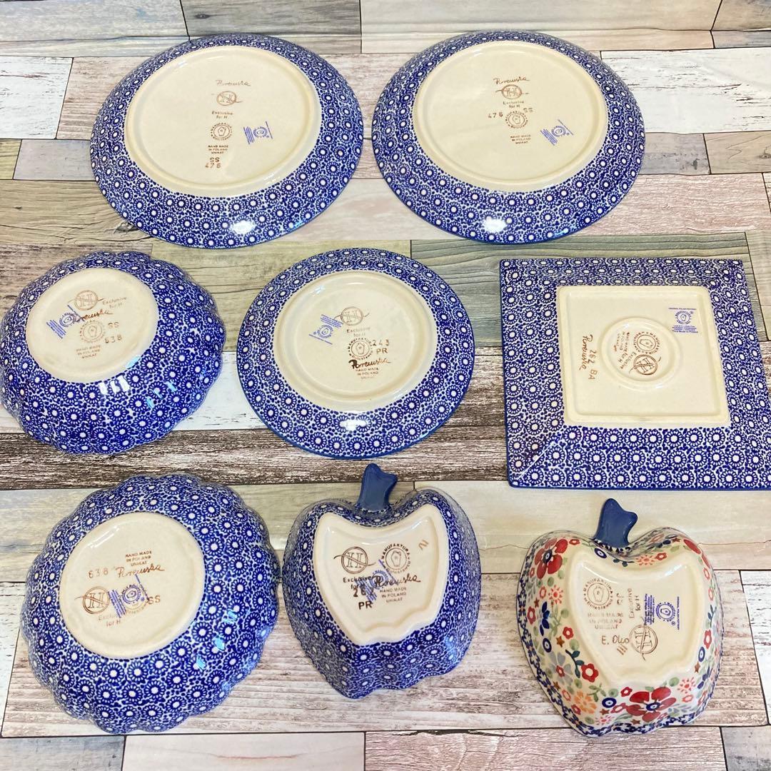 ポーリッシュポタリー　ポーランド食器　まとめ売り　8点セット