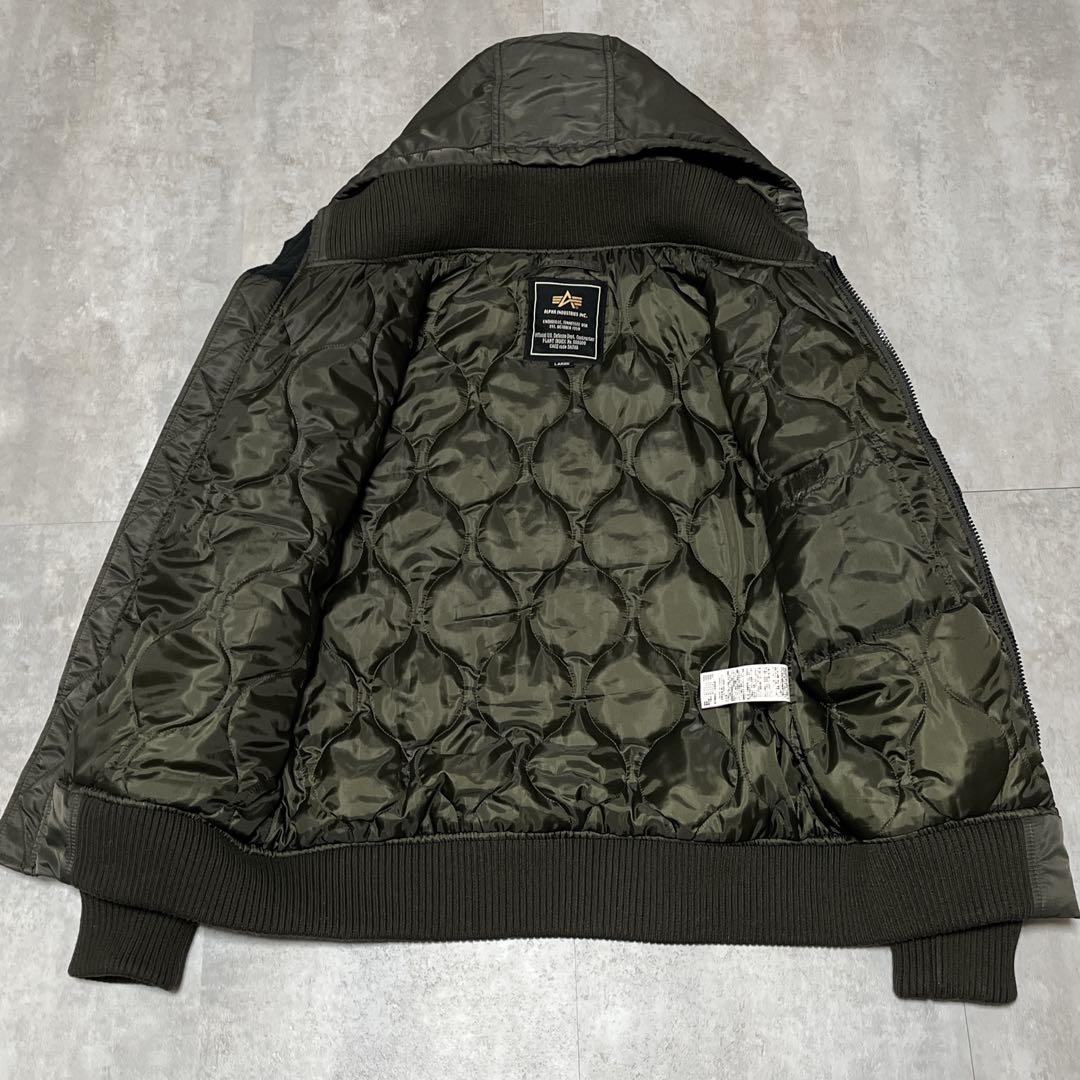 【アルファインダストリーズ】MA-1 フライトジャケット L カーキ ワッペン