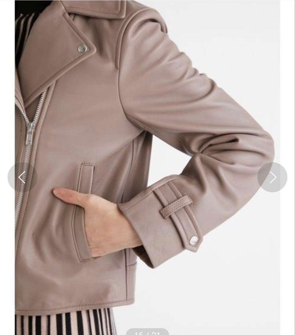 FRAY I.D ✨超美品✨ダブルレザーライダース モカ