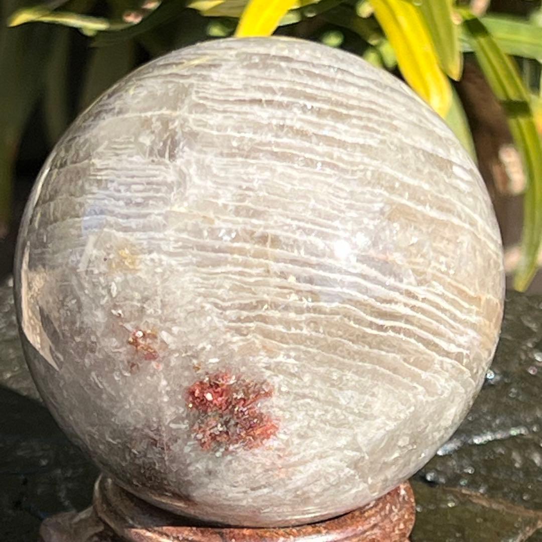 ✳️✨何層にも重なる自然の造形美✨虹入り 千層ガーデンファントム水晶 丸玉 天然石