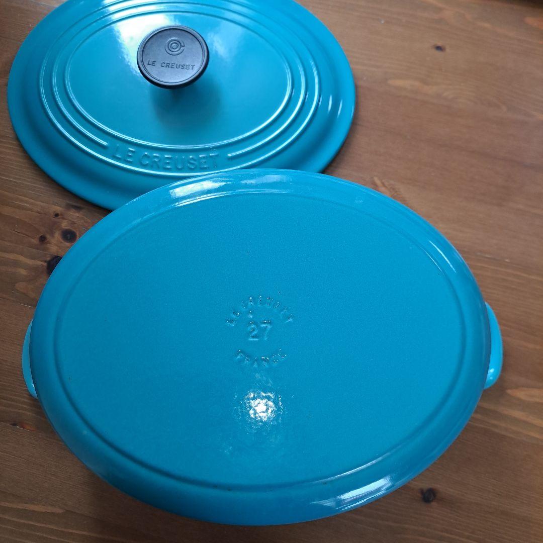 LE CREUSET オーバル　 27cm 　カリビアンブルー