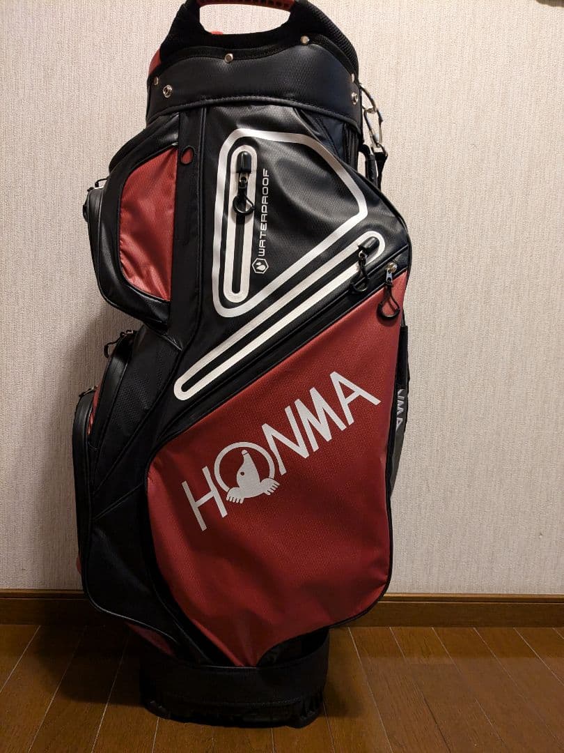 14分割　キャディーバッグ　ホンマ防水 ヘッドカバー付き