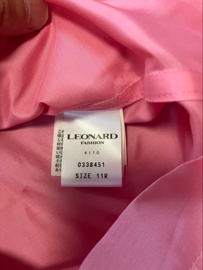 は*ん様 LEONARD FASHION ボタン付きコート　薄手100シルク　ベ