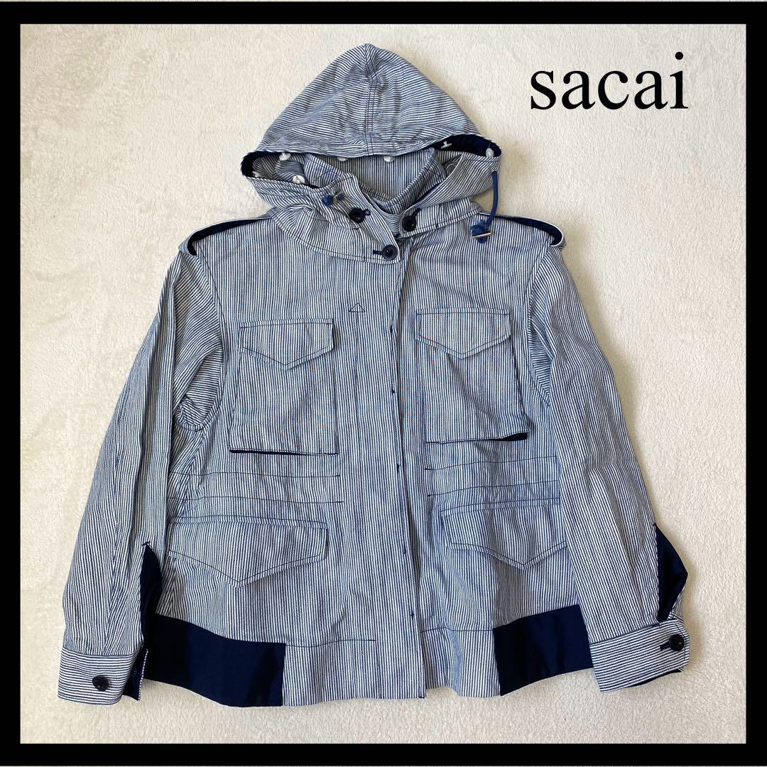 sacai ミリタリーフーデッドジャケット ブルゾン フード 取り外し可