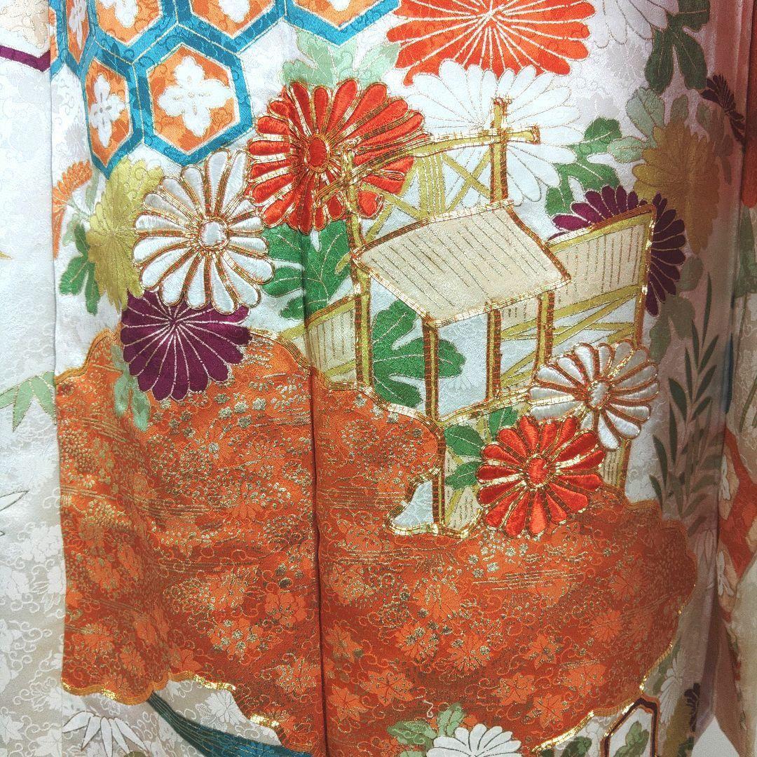 振袖フルセット　成人式　結婚式　前撮り　ホワイト　白　しごき　袋帯　金　ゴールド