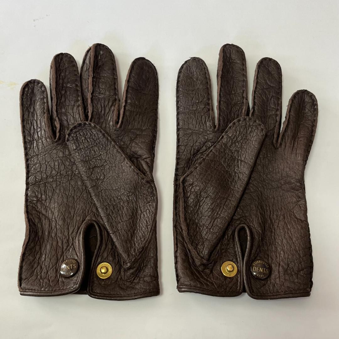 デンツ　ペッカリー　手袋　裏地なし　サイズ７H　BARK