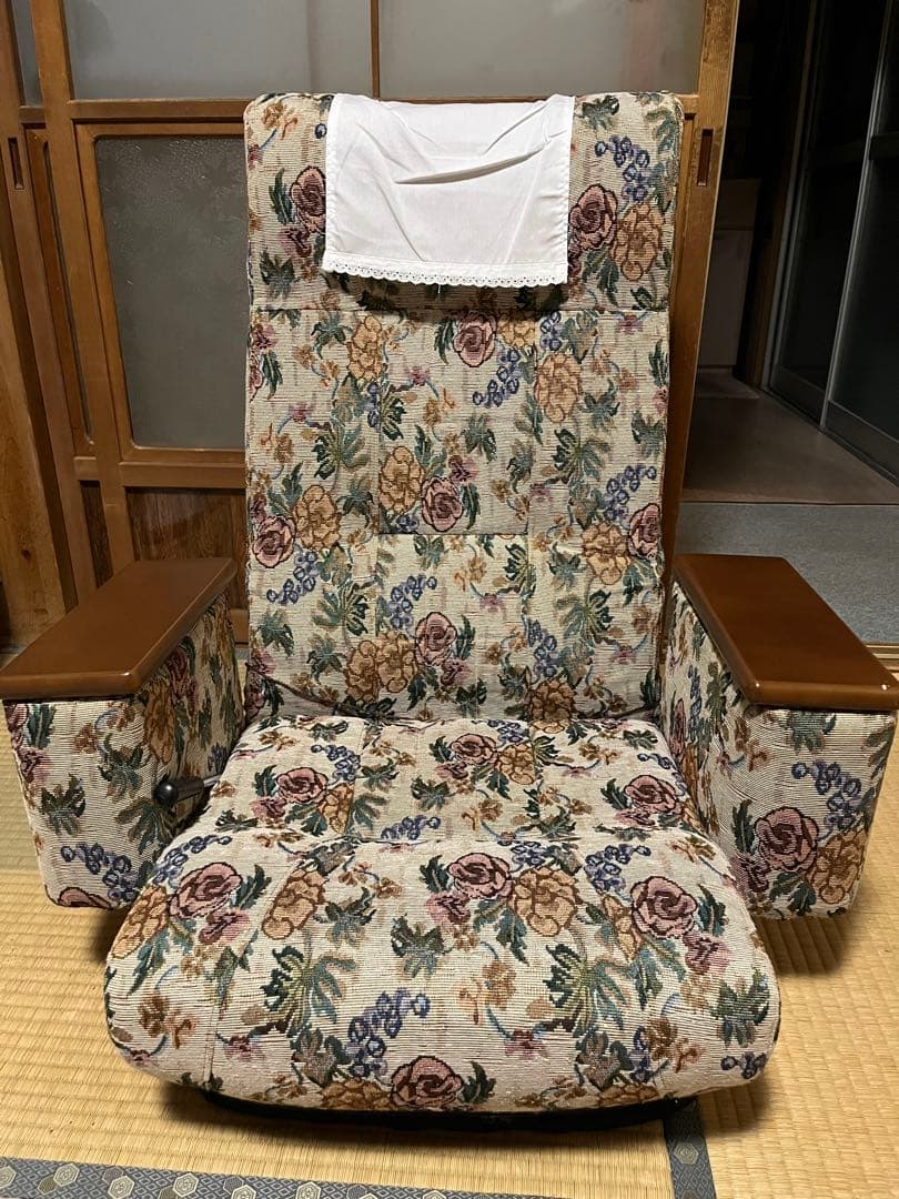 花柄リクライニング座椅子