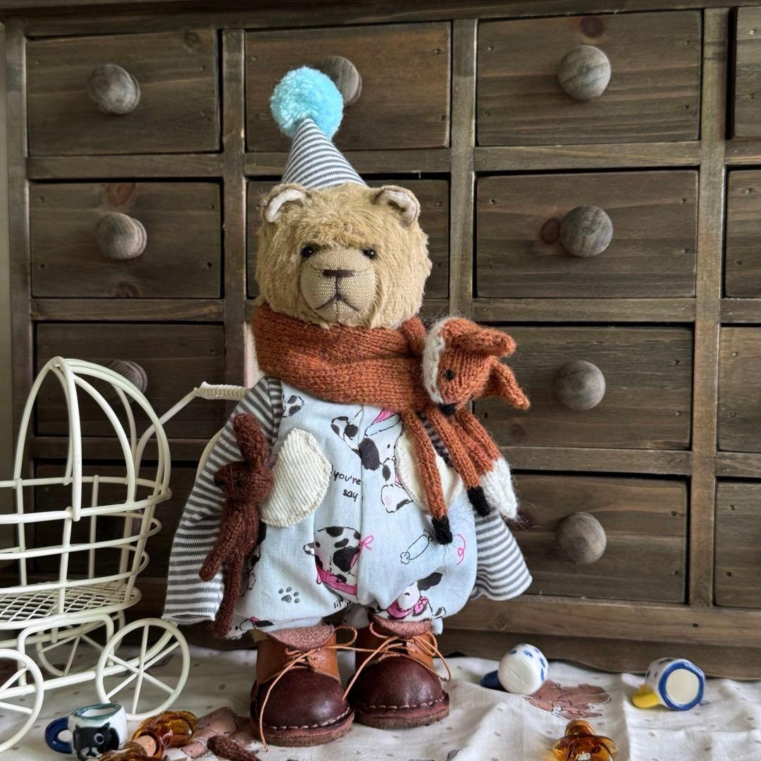 大人しいくまさん キャラメル アーティストベア テディベア 海外作家様 熊