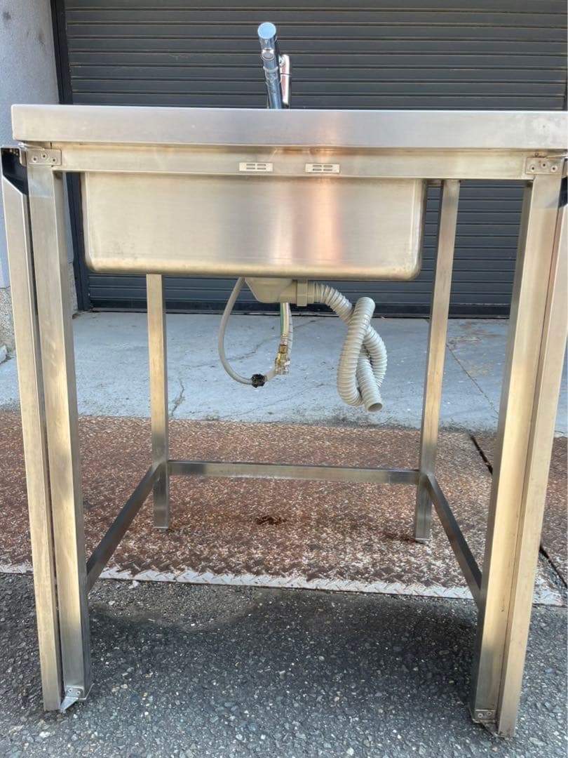 特注品 業務用 1槽シンク 伸びる 混合水栓付き 幅700×奥650×高さ850