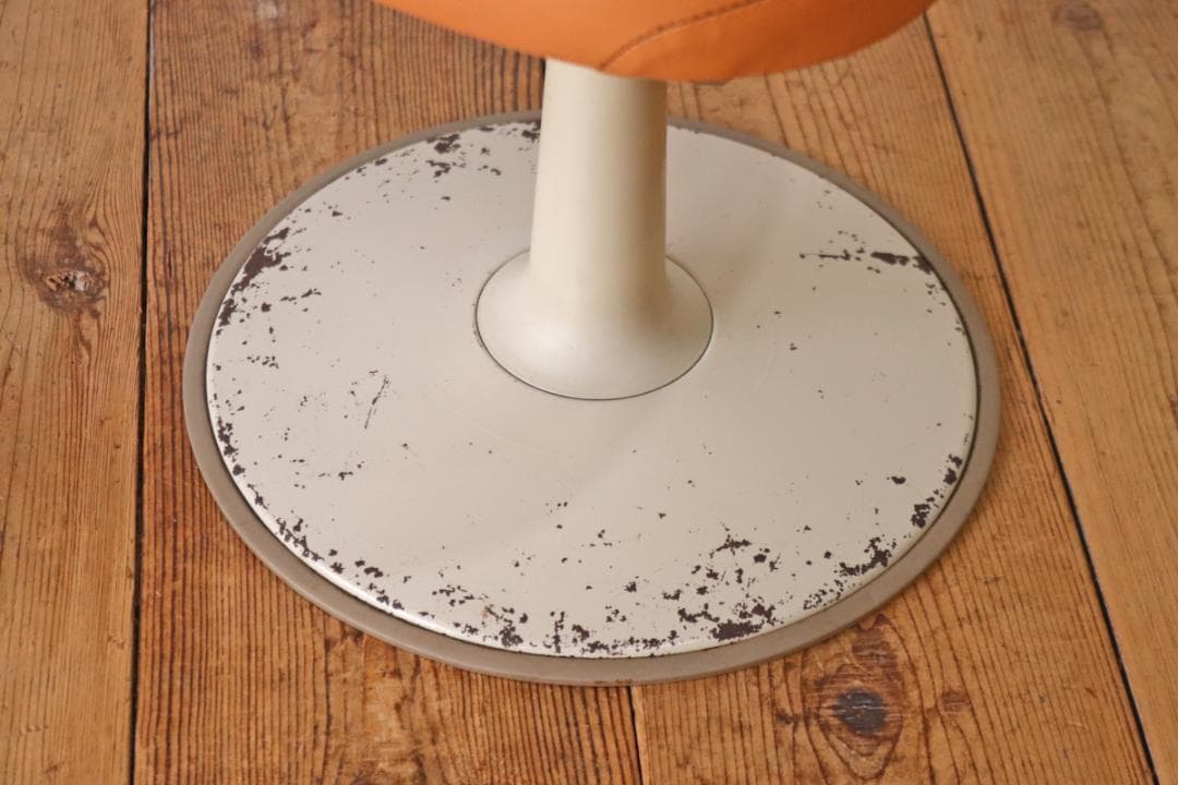 レトロ オカムラ デスクチェア 学習椅子 回転 昇降 リクライニング レザー