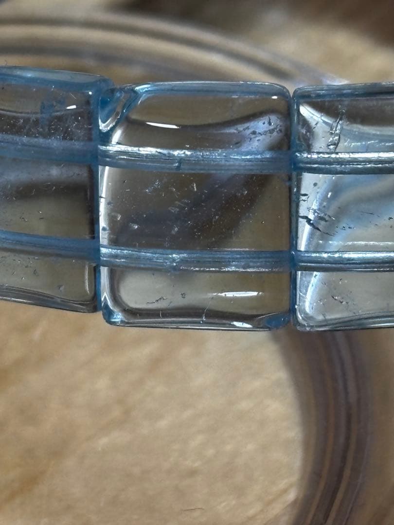 アクアマリン天然石ブレスレット　シルクブレスレットポーチ付き7 ※あきぽん