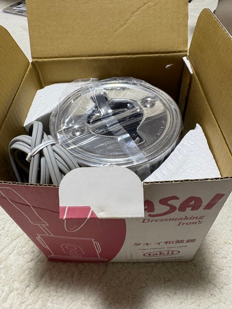 みや【新品未使用】タキイ和裁電化鏝 ランプ付 和裁コテ タキイ製 鏝２本付