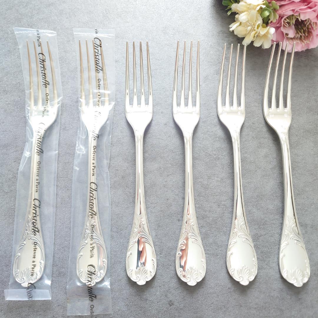 美品 クリストフル マルリー テーブルフォーク 未開封含む 6点