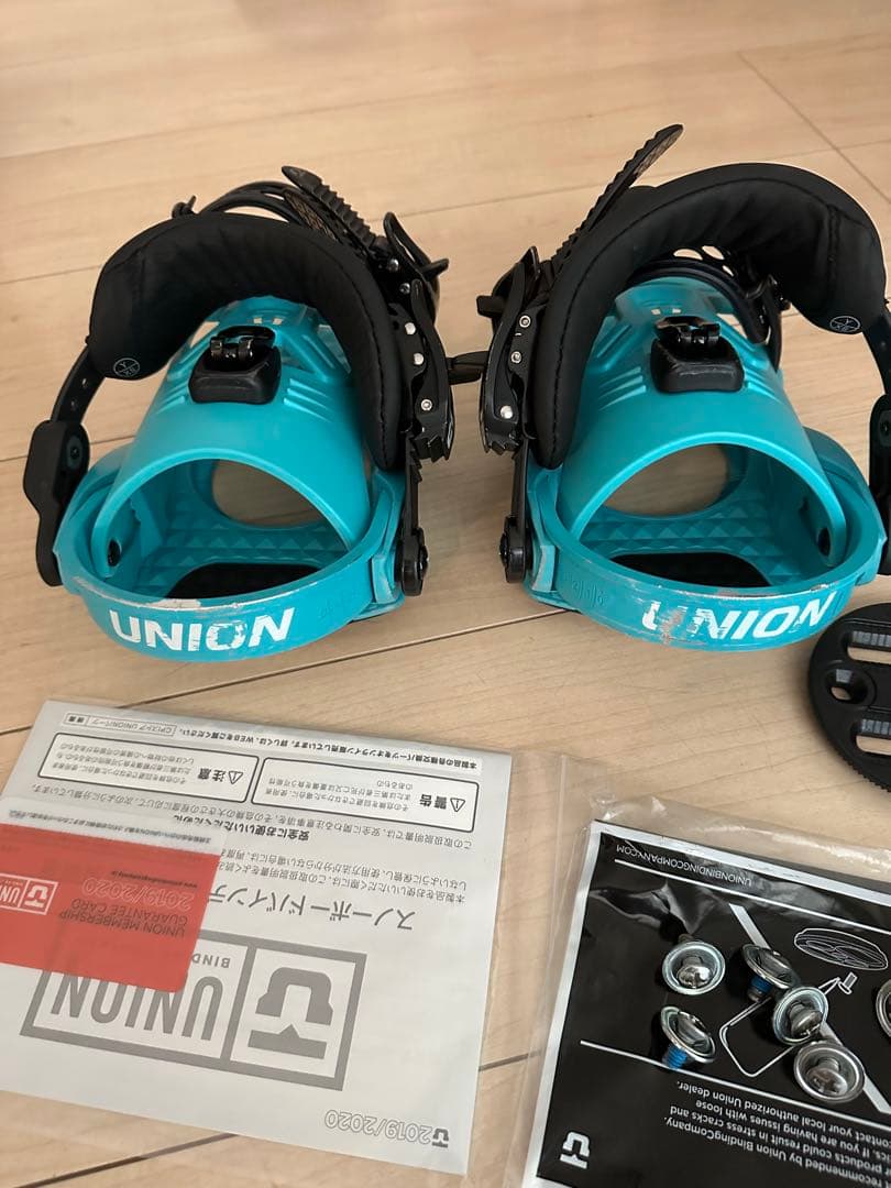 UNION スノーボード ビンディング 青　キッズ