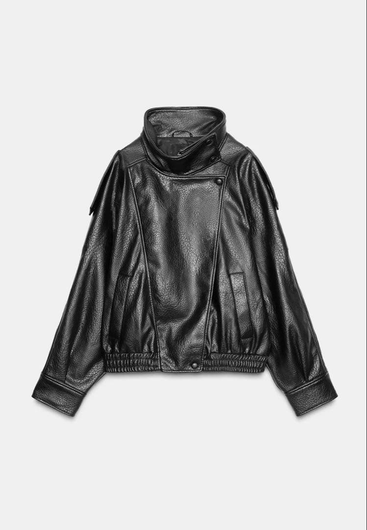 【値下げ中】ZARA フェイクレザージャケット S