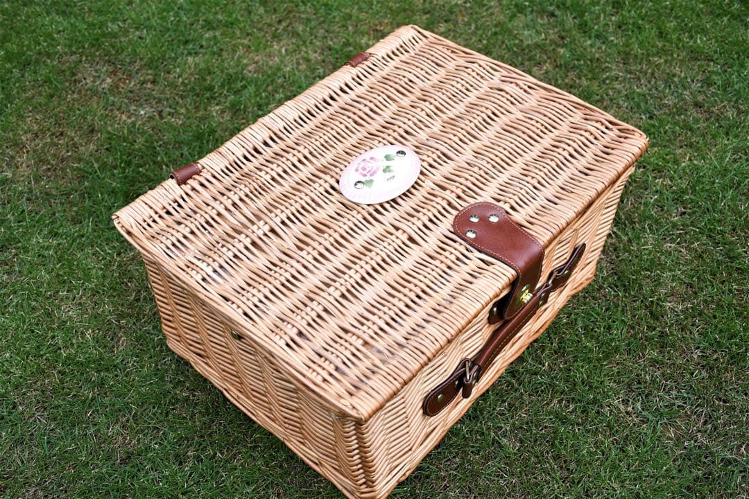 マニー ローズ　ピクニックバスケット 収納バスケット　かごバスケット　柳　新品