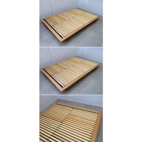 展示品■無印良品■オーク材■ベッドフレーム■すのこ仕様■ダブルサイズ■モダン■