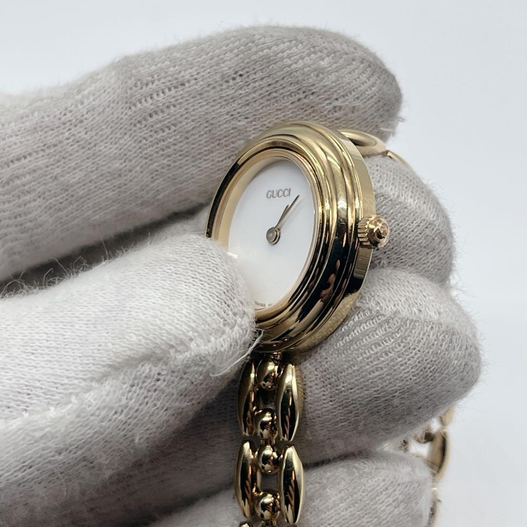極美品 GUCCI チェンジベゼル 腕時計 6色 グッチ 稼働品 ゴールド