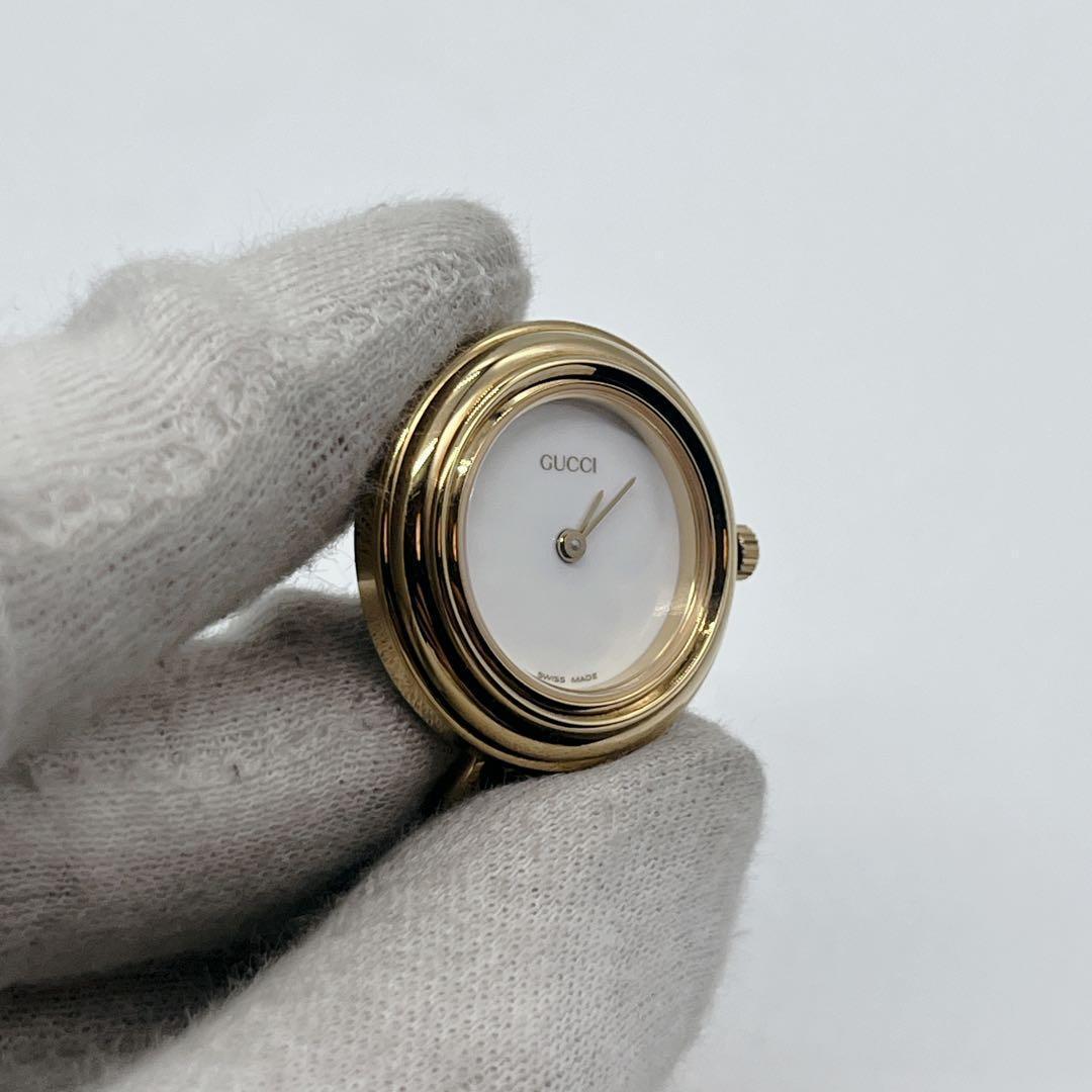 極美品 GUCCI チェンジベゼル 腕時計 6色 グッチ 稼働品 ゴールド
