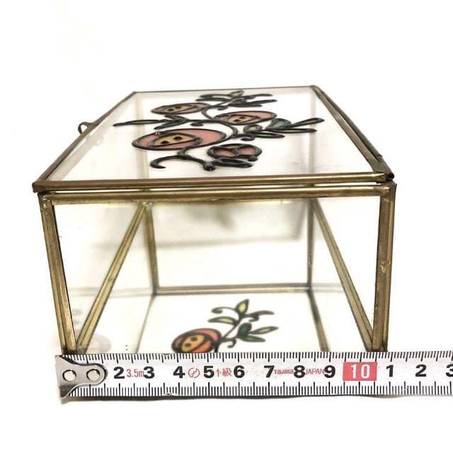 ■アンティーク■アクセサリーケース・ジュエリーケース・小物入れ■レトロ・ガラス製