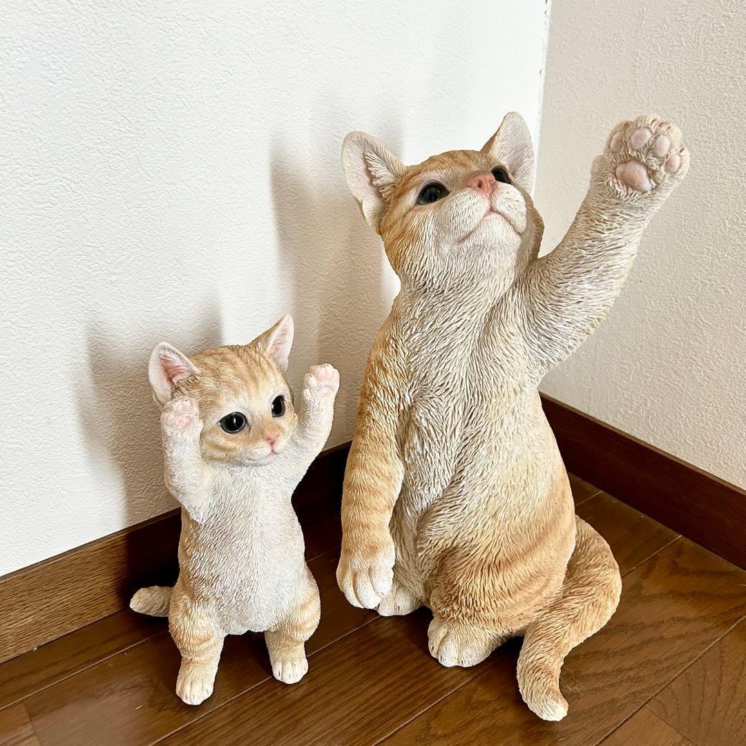 猫 置物 ガーデニング 雑貨 ガーデン オーナメント オブジェ セット