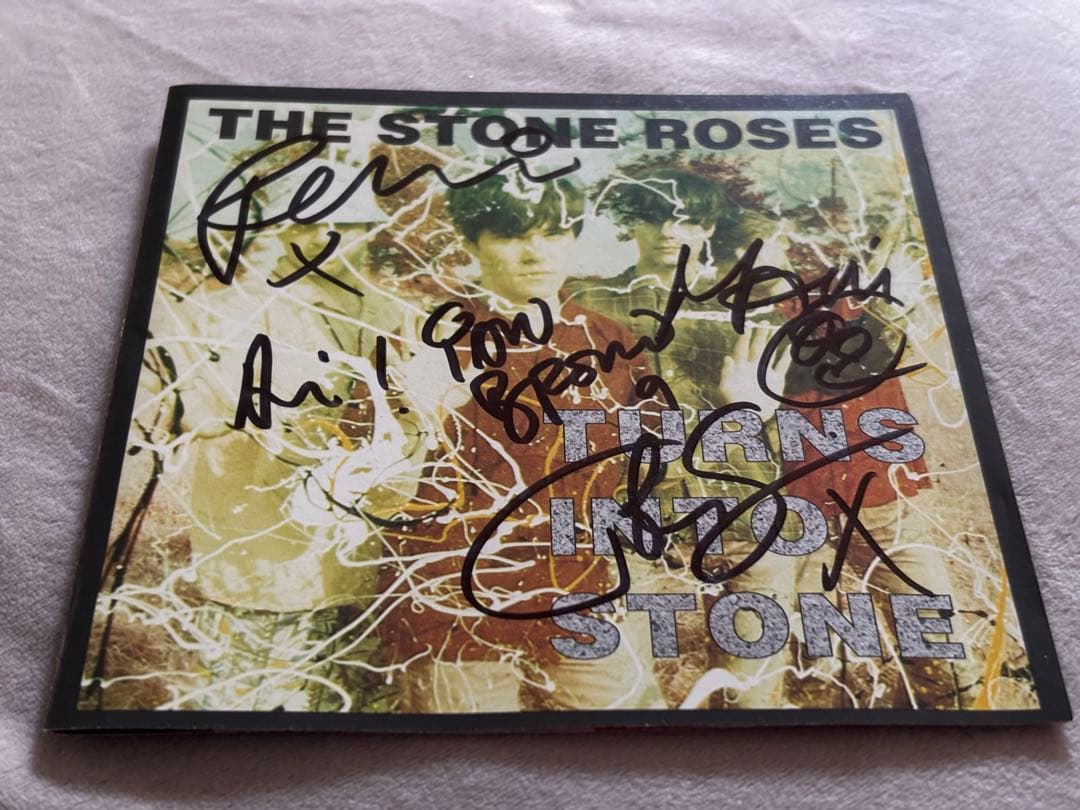 レアThe Stone Roses サインCD ストーンローゼズ イアンブラウン