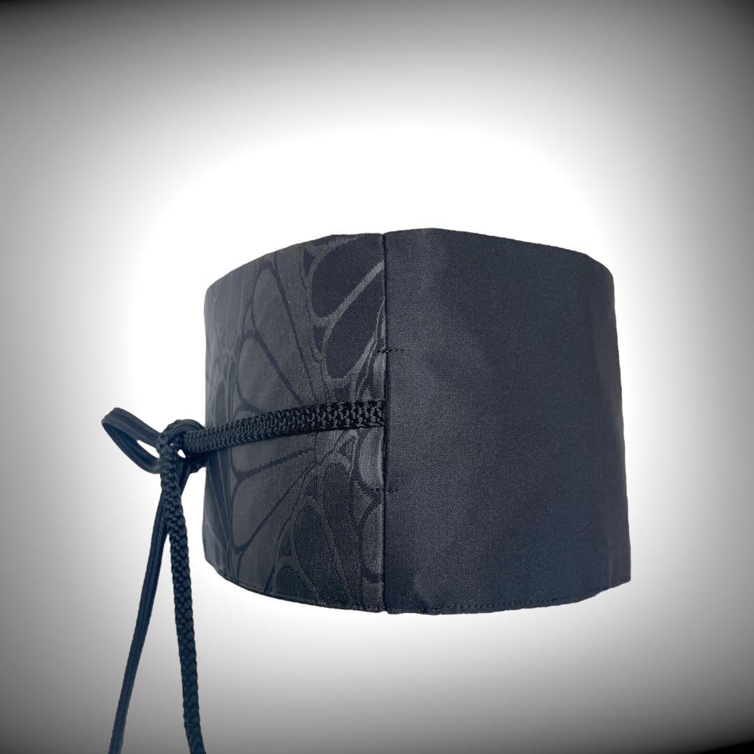 サッシュベルト付き 赤黒で魅せるフレアーロングワンピース 結婚式 着物リメイク