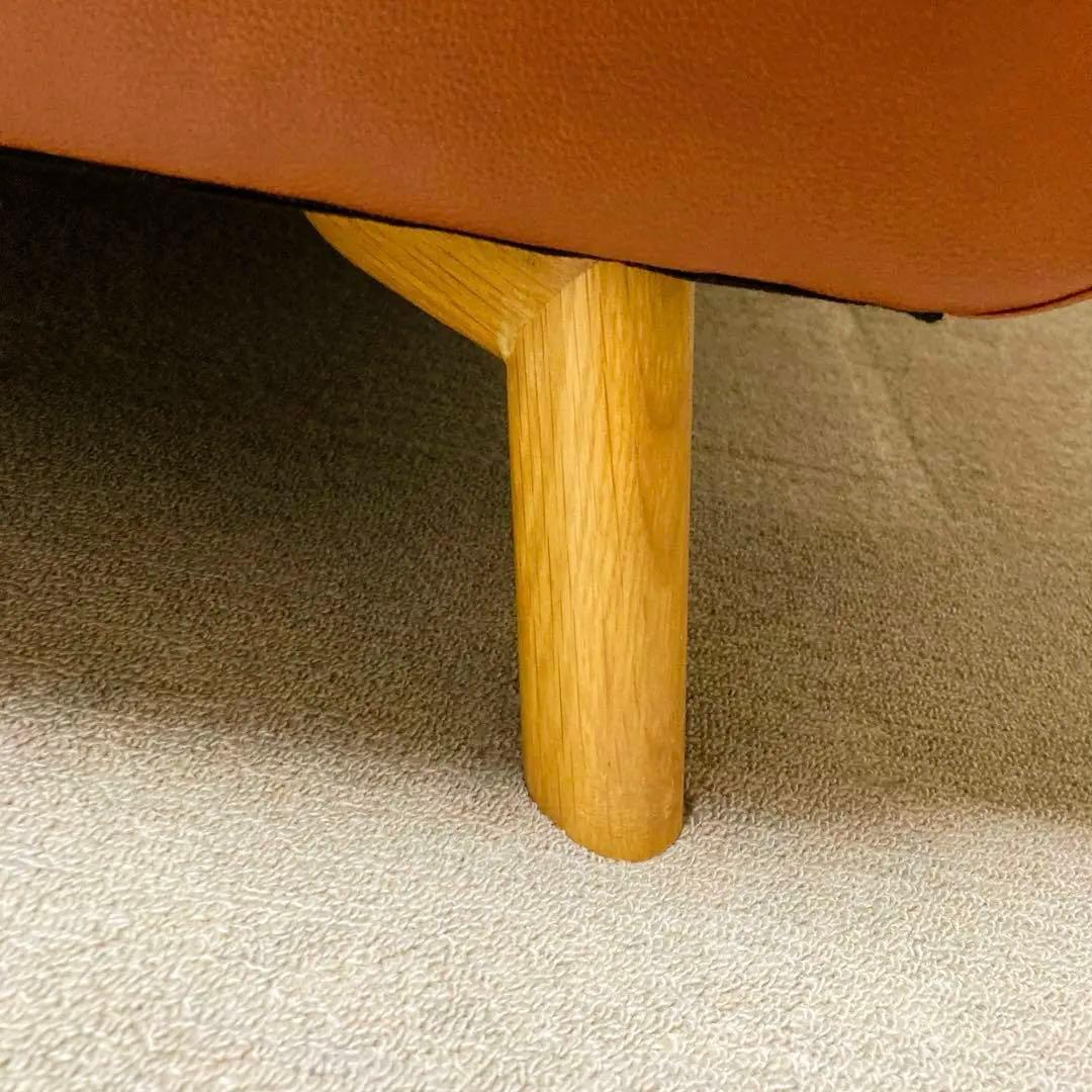 本革ブラウン3人掛けレザーソファ ニトリ