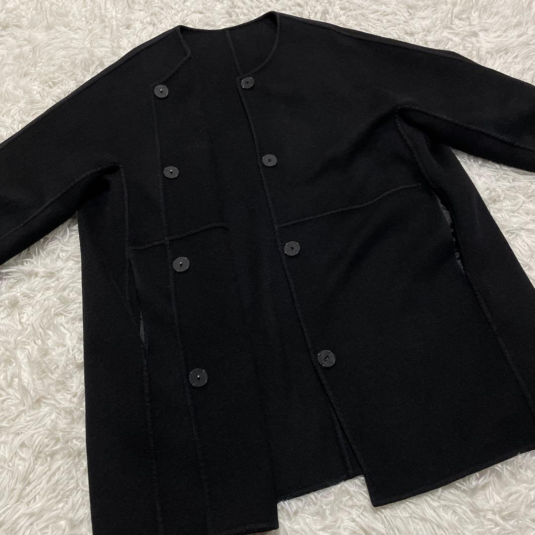 最終値下☆美品☆ ミューズドゥーズィエムクラス　ノーカラーコート　カシミヤ混