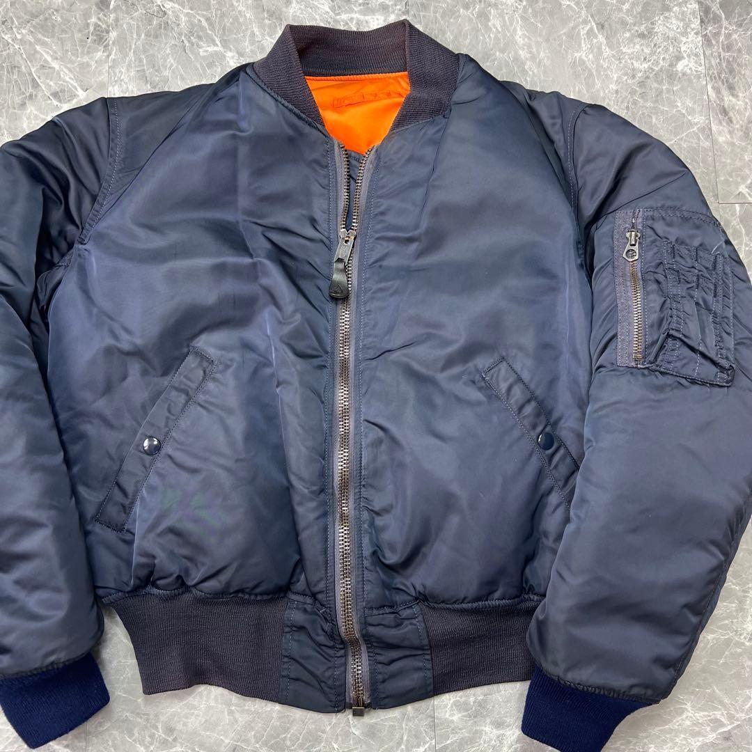 【極美品】アルファ　MA-1 フライトジャケット　69s SCOVILL 紺　M